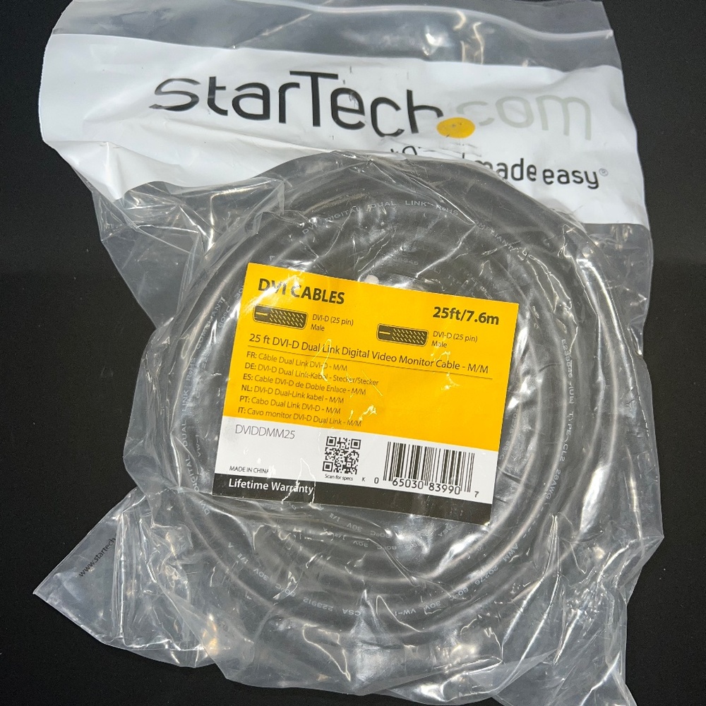 Startech DVI Cable DVIDDMM25